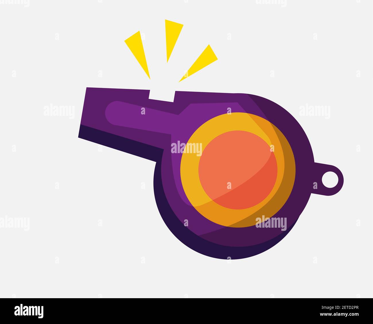 sport whistle vector illustration in flat style Stock Vector