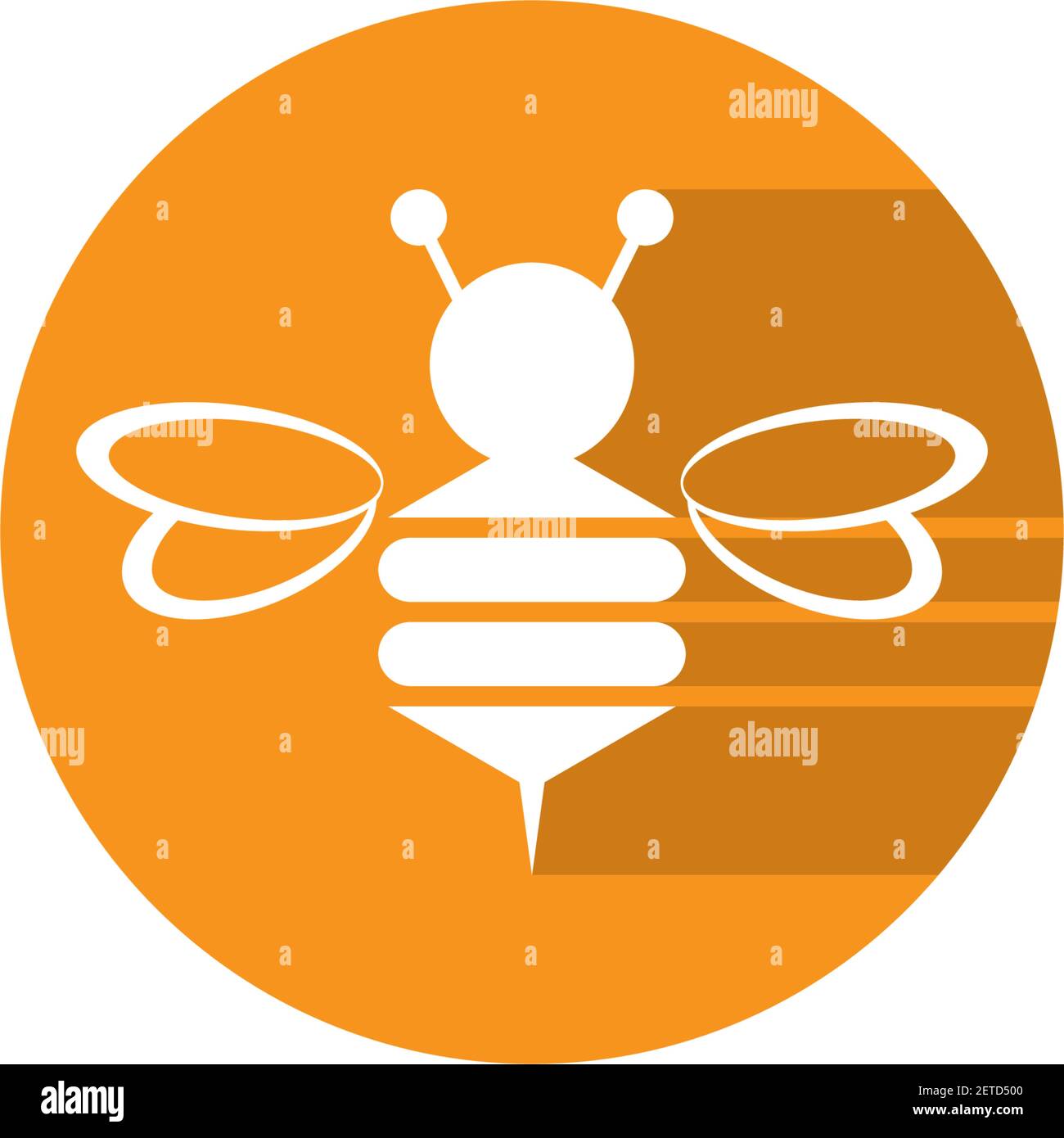 Bee logo vector icon illustration Stock Vector Image & Art - Alamy