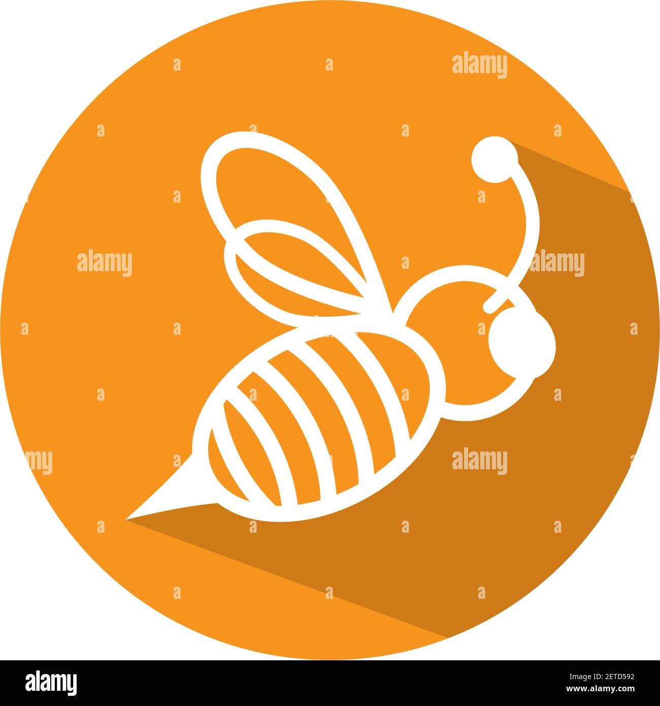 Bee logo vector icon illustration Stock Vector Image & Art - Alamy