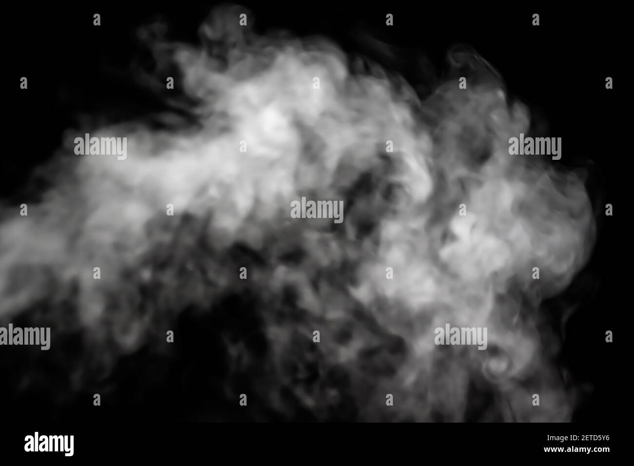 White smoke glow in the dark, steam gushing to form free shapes ...