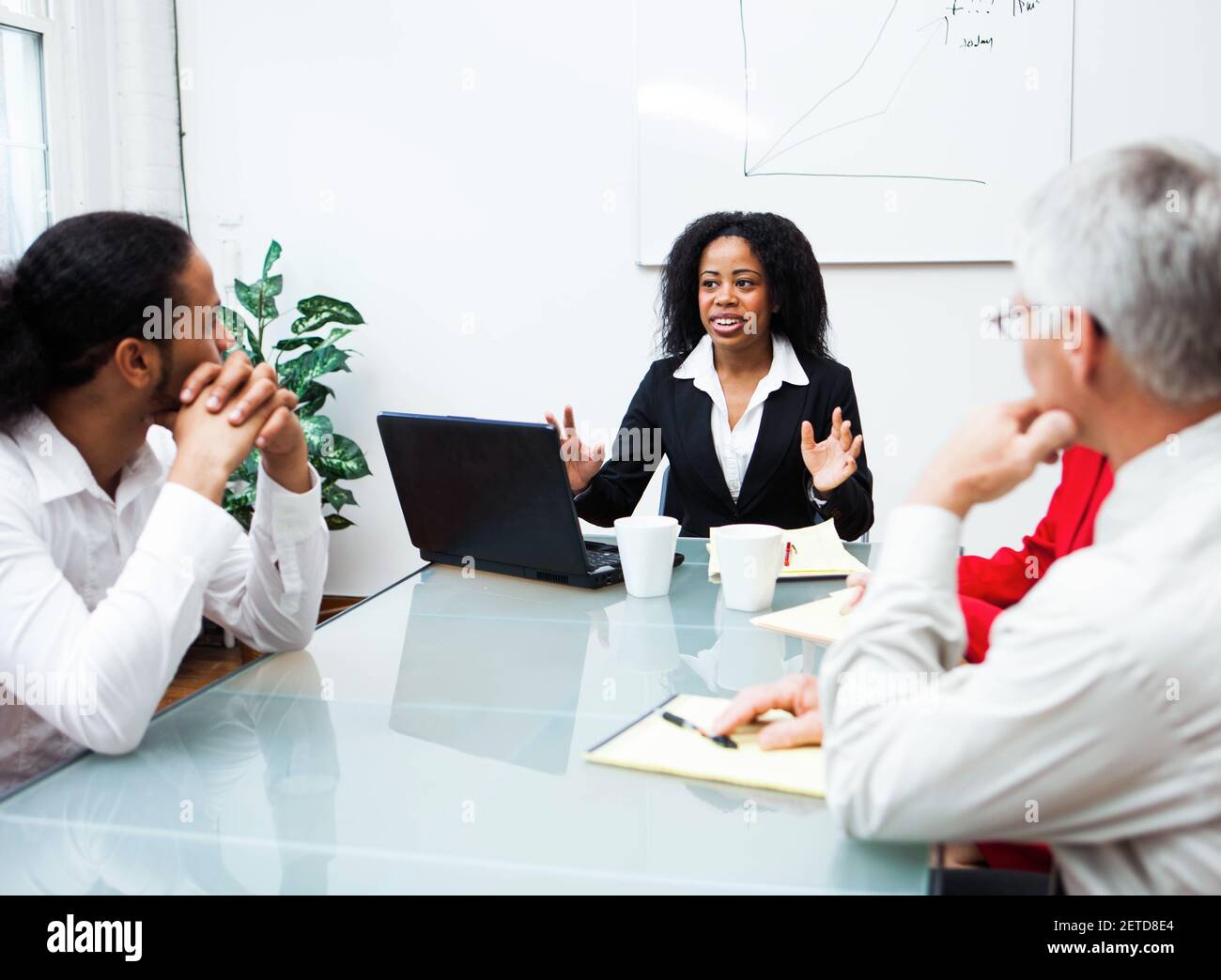 Business team having a meeting in an office. Stock Photo