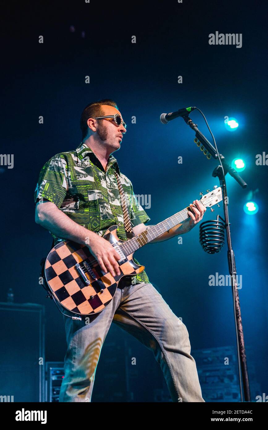 Guitar/lead singer Aaron Barrett of Reel Big Fish performs in concert at  Emo's on Febuary 1, 2017 in Austin, Texas. (Photo by Maggie Boyd) ***  Please Use Credit from Credit Field ***