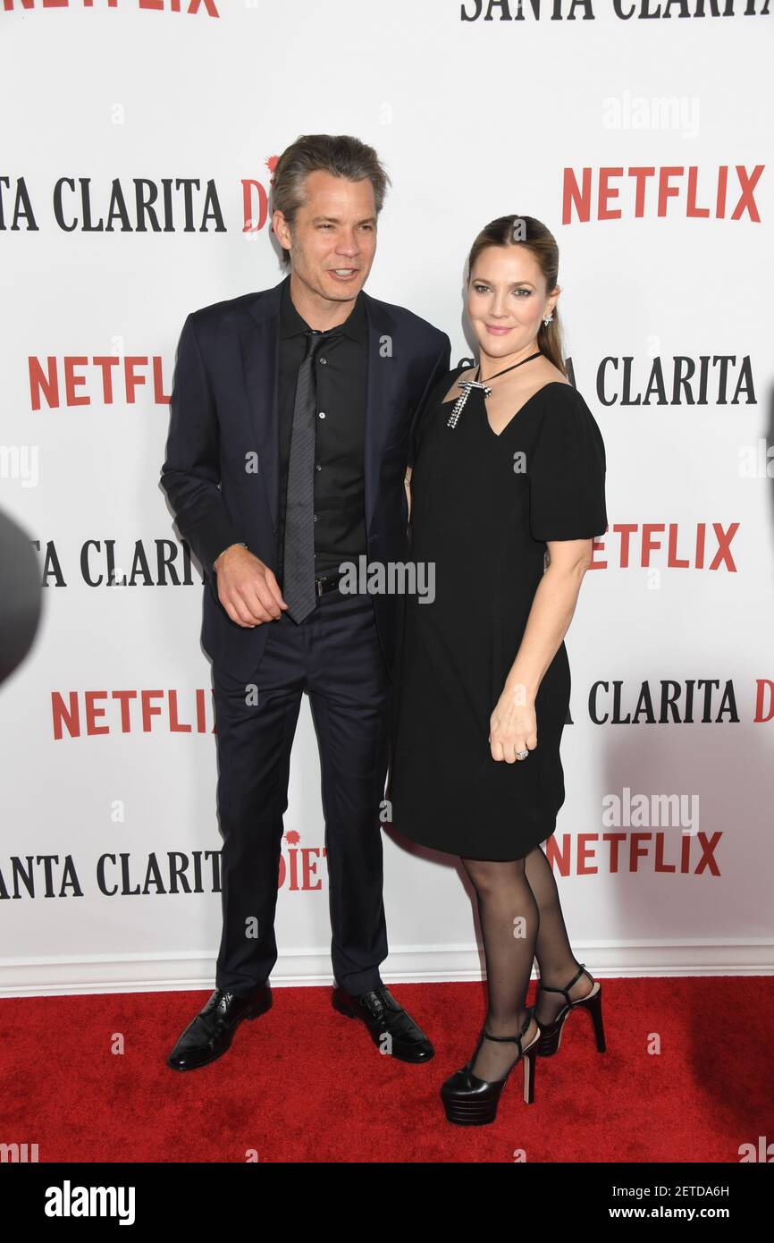 L-R: Timothy Olyphant, Drew Barrymore attends the Santa Clarita Diet ...
