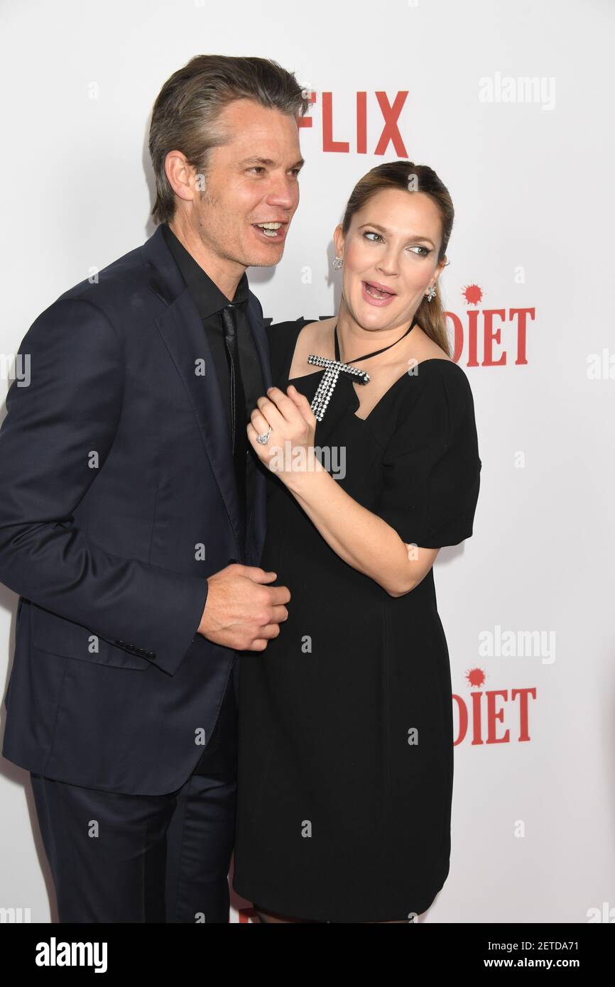 L-R: Timothy Olyphant, Drew Barrymore attends the Santa Clarita Diet ...