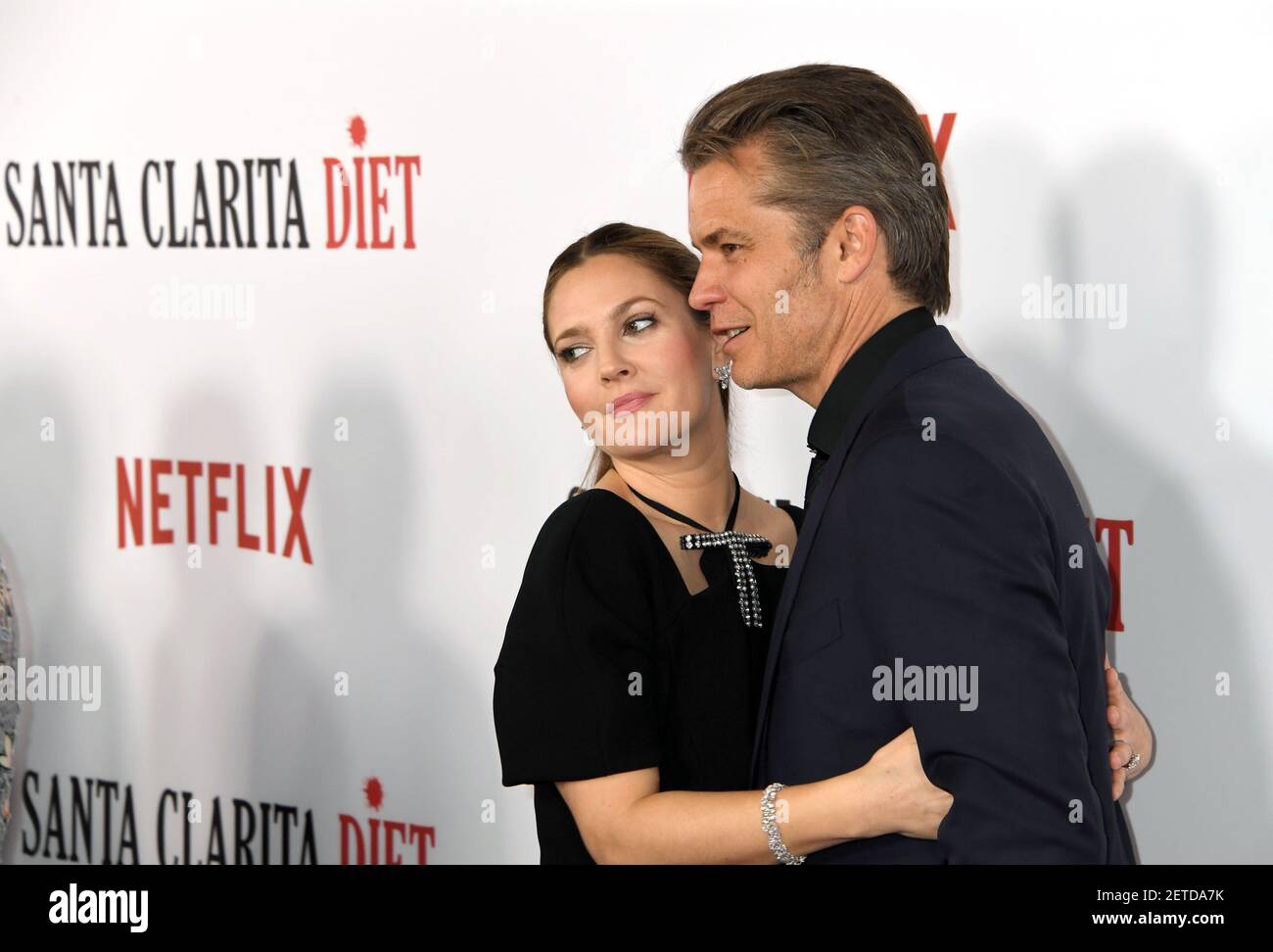 L-R: Drew Barrymore, Timothy Olyphant attends the Santa Clarita Diet ...