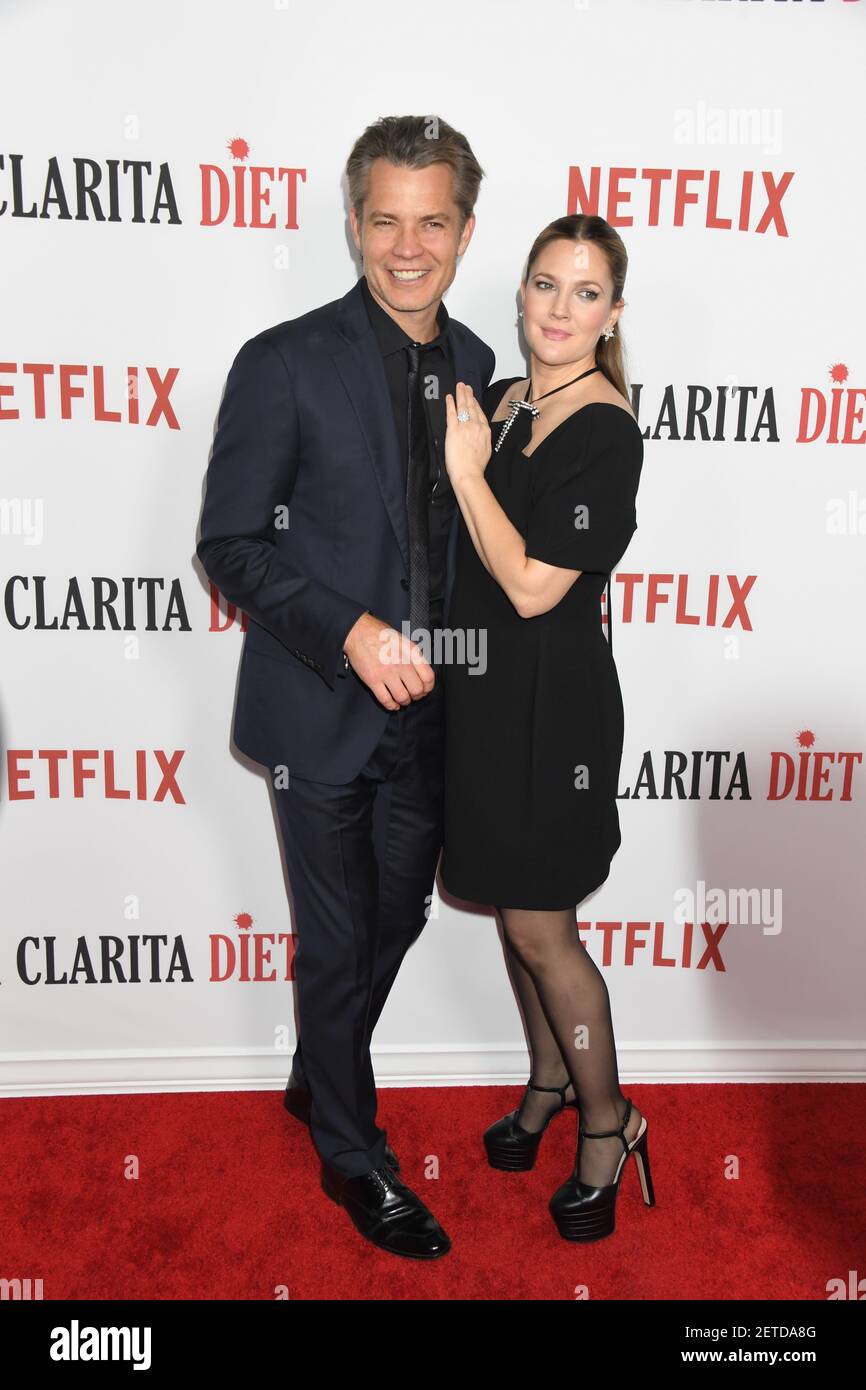 L-R: Timothy Olyphant, Drew Barrymore attends the Santa Clarita Diet ...