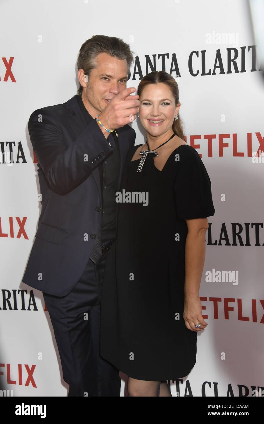 L-R: Timothy Olyphant, Drew Barrymore attends the Santa Clarita Diet ...