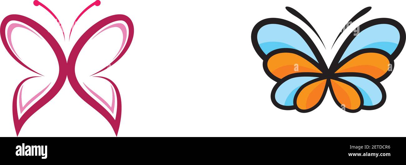 Butterfly logo template vector icon illustration design Stock Vector ...