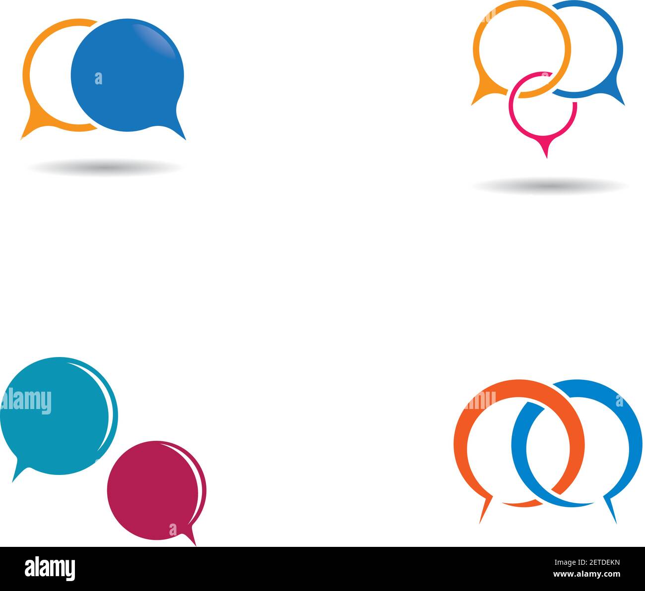 Speech bubble logo template vector icon illustration design Stock ...