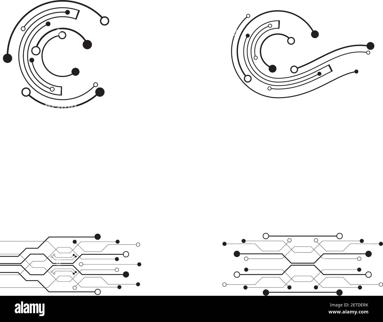 Tech tree logo symbol vector Black and White Stock Photos & Images - Alamy