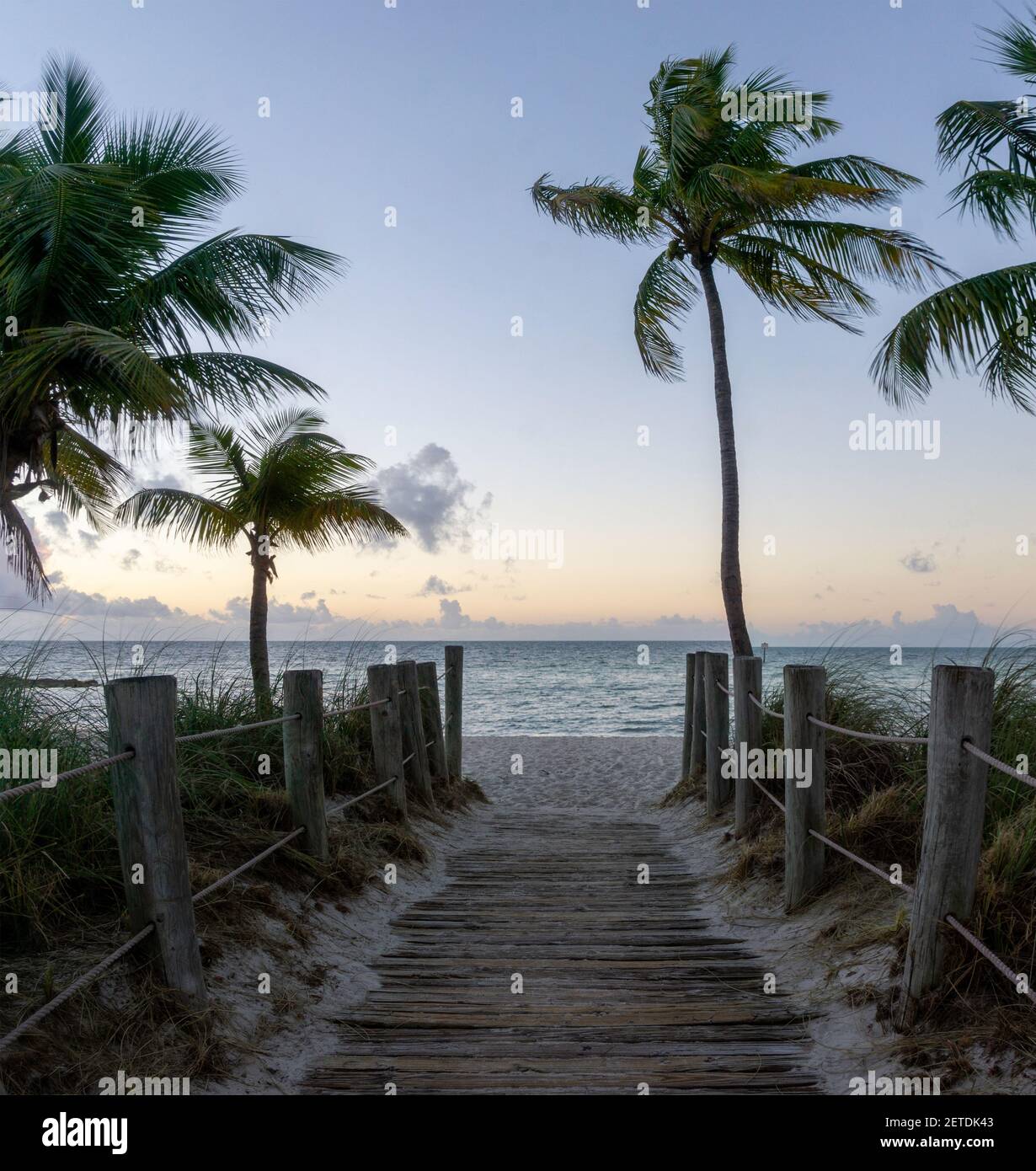 Sunrise in Key West at Smathers Beach. Stock Photo