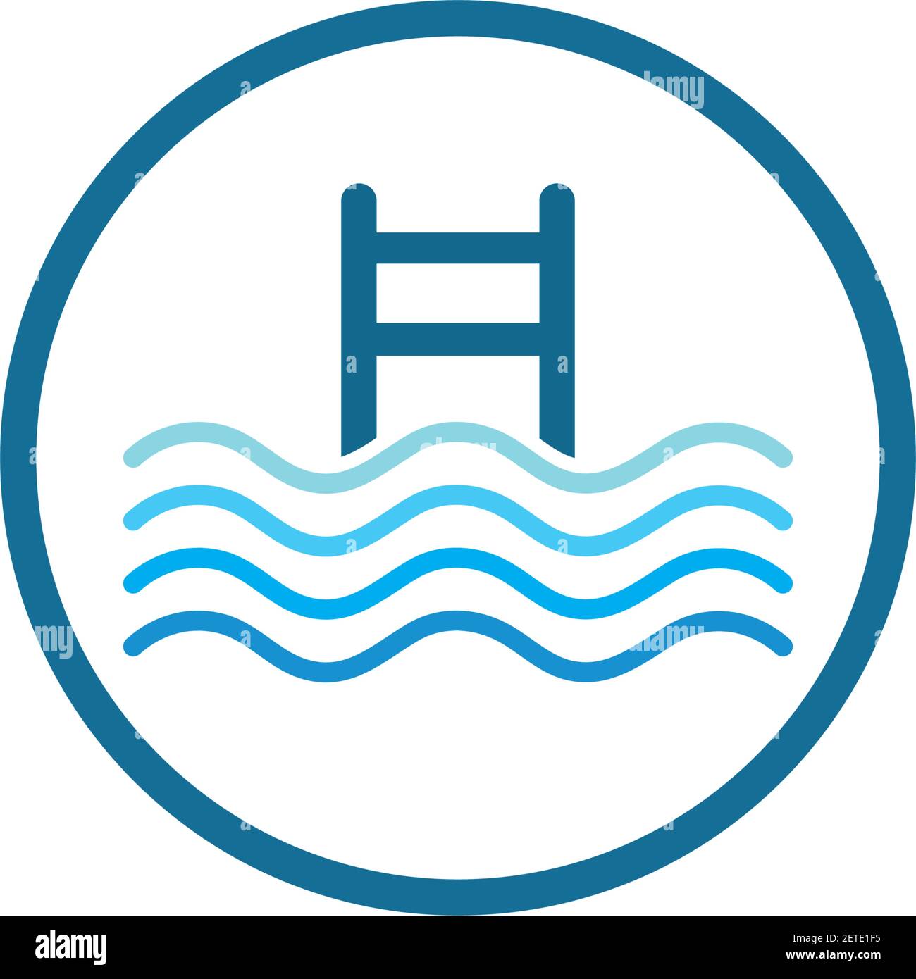 swimming pool icon vector illustration design template Stock Vector