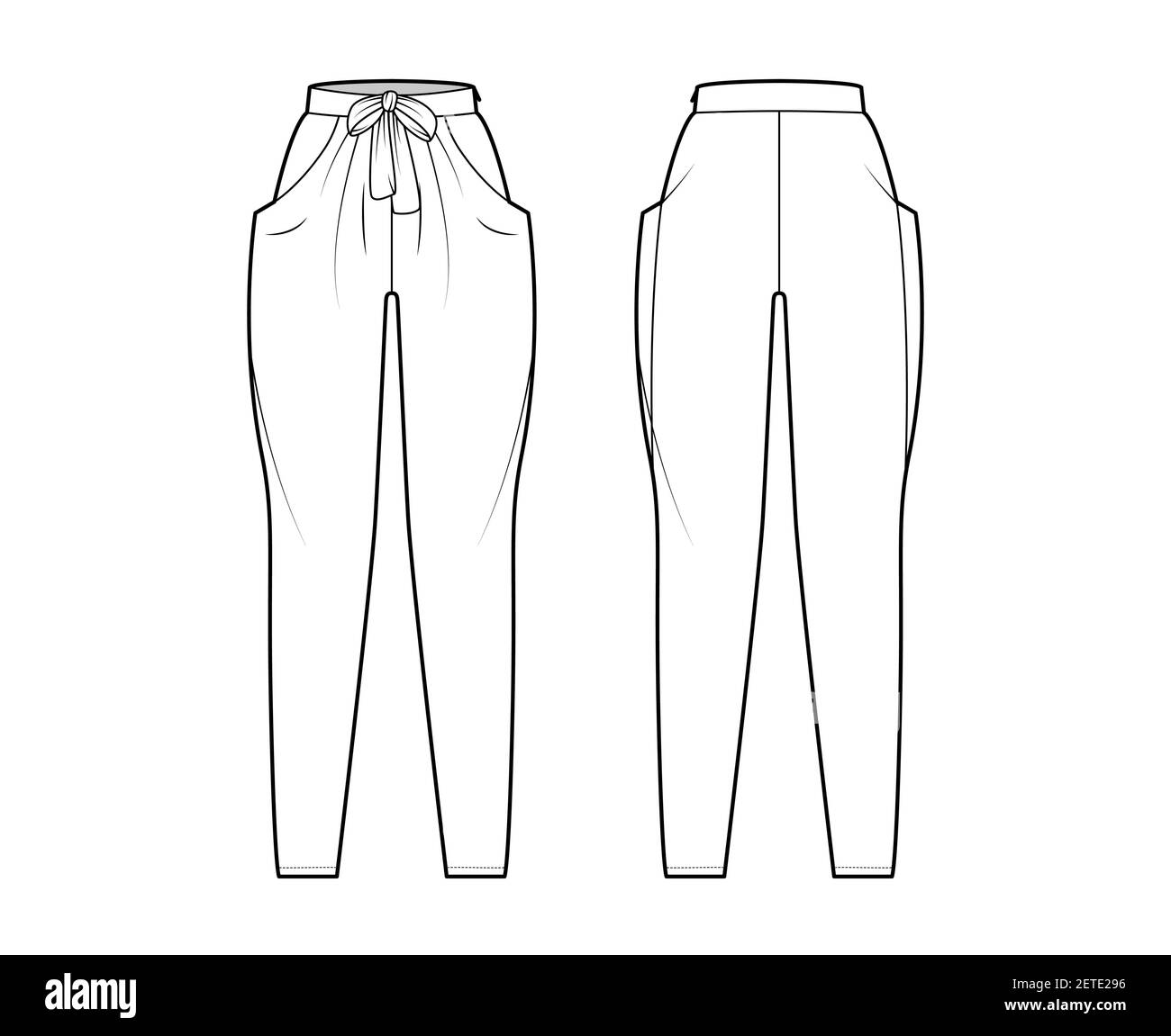 Fitted pants Stock Vector Images - Alamy