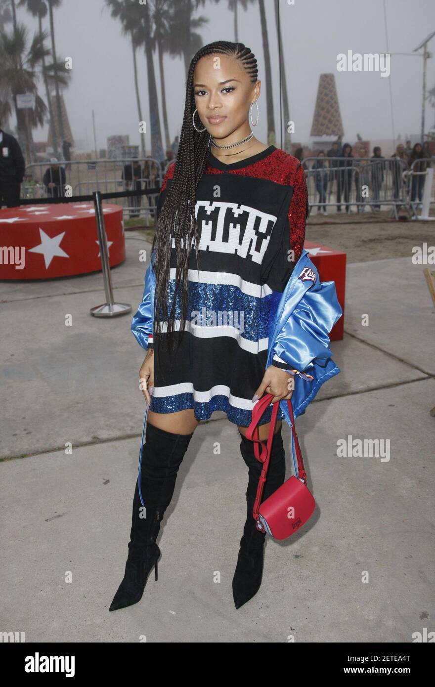Sarayah attends the TommyLand Tommy Hilfiger Spring 2017 Fashion Show on  February 8, 2017 in Venice, California. (Photo by CraSH/imageSPACE) ***  Please Use Credit from Credit Field *** Stock Photo - Alamy