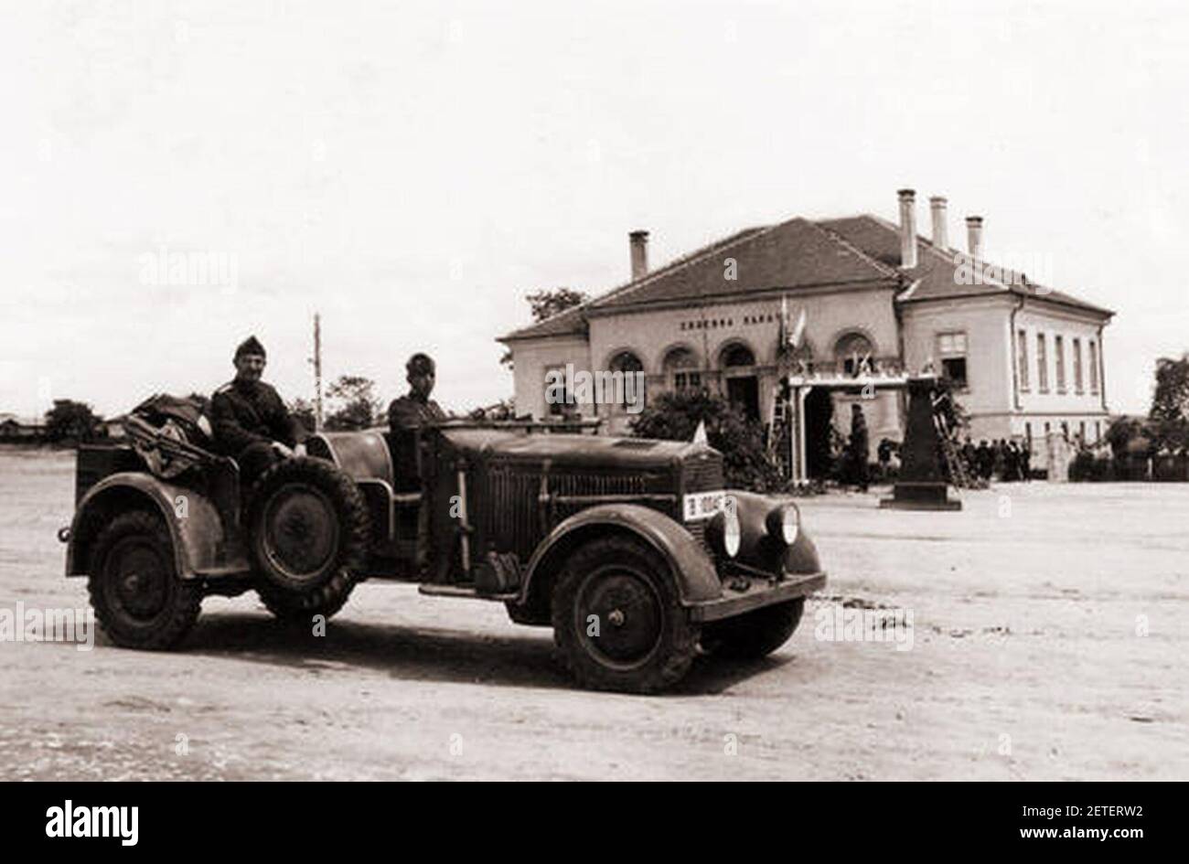 Phänomen Granit 25 Reconnaissance Car of Royal Bulgarian Army in Simeonovgrad (1941). Stock Photo