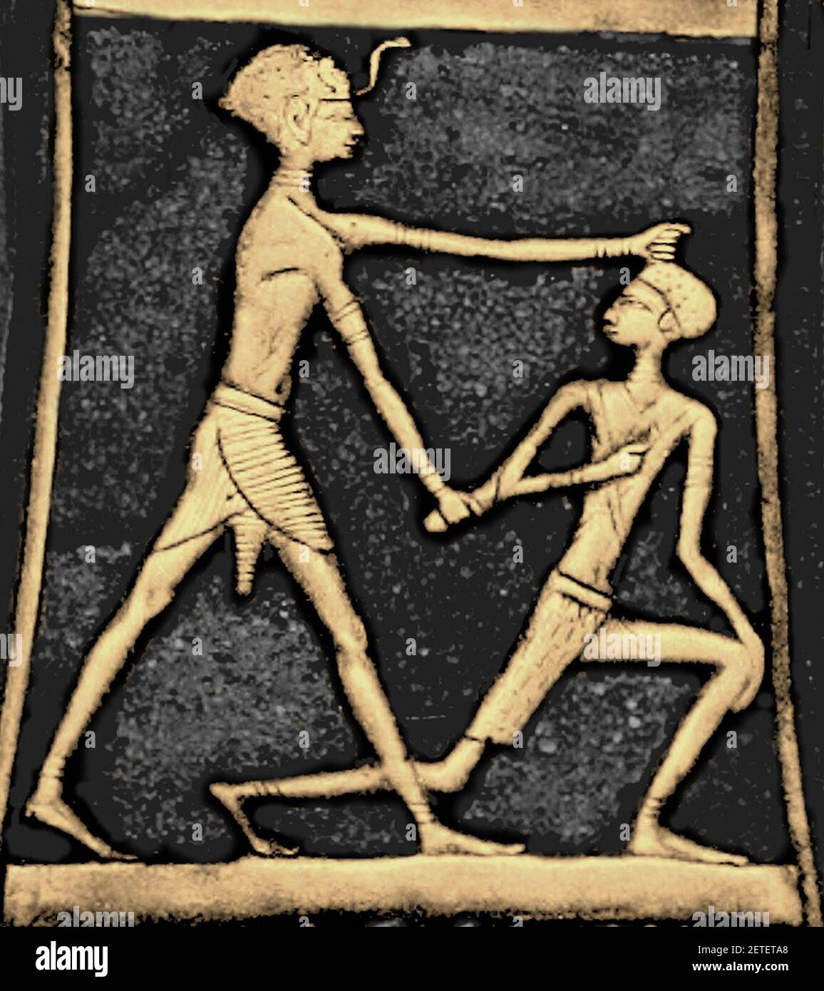 Pharaoh Ahmose I slaying a Hyksos (axe of Ahmose I, from the Treasure ...