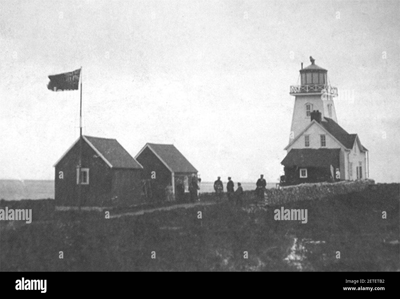 Phare de l ile aux Perroquets 1898. Stock Photo