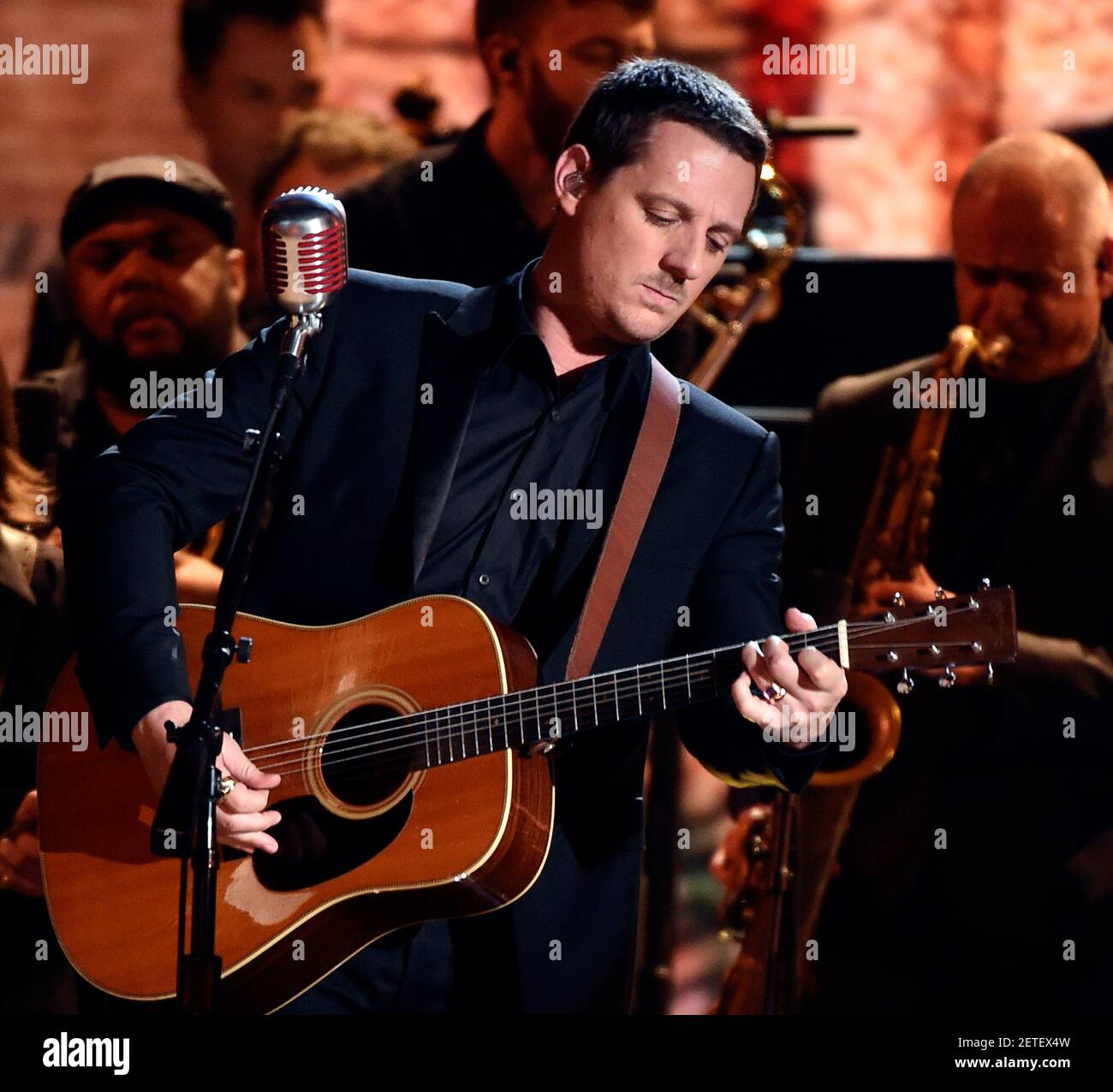 LOS ANGELES FEBRUARY 12 Sturgill Simpson performs at the 59th Annual