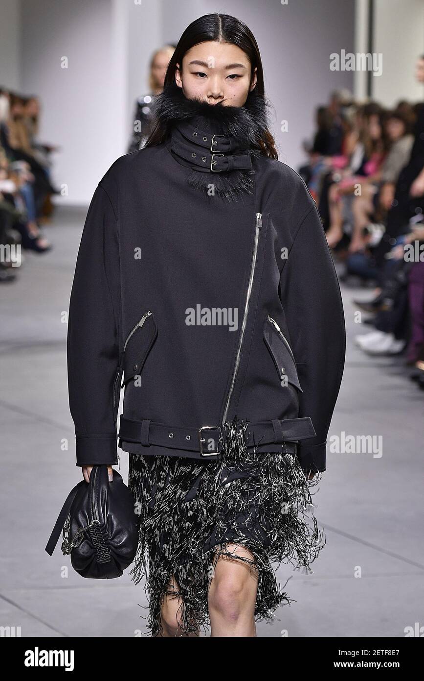 Model Yoon Young Bae walks on the runway during the Michael Kors ...