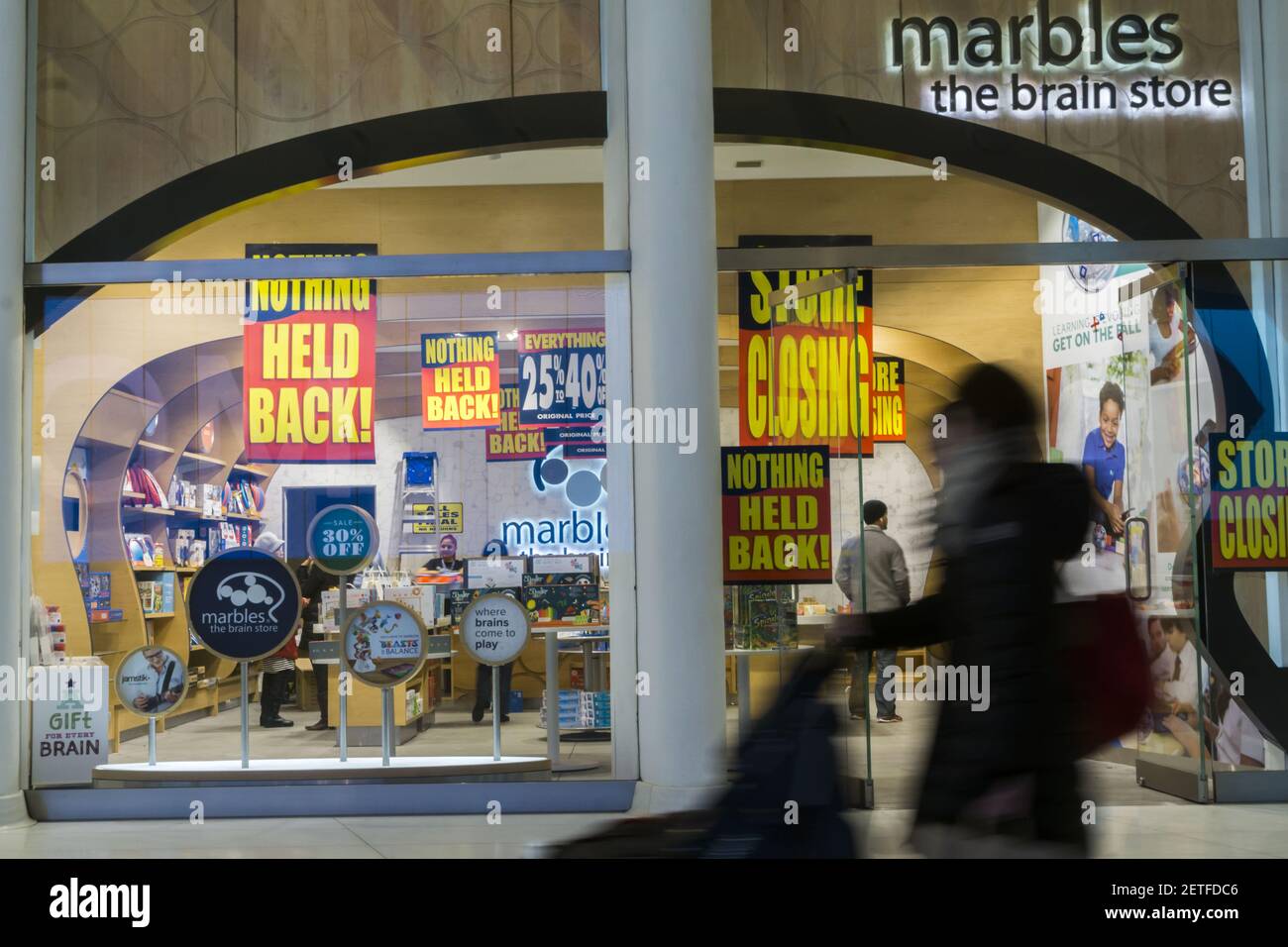 Liquidation signs adorn the 