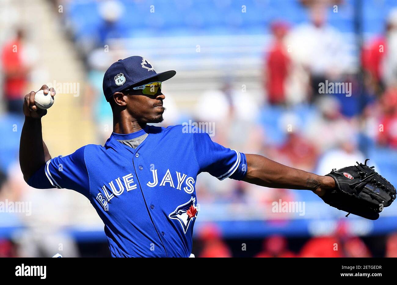 Feb 26 17 Dunedin Fl Usa Toronto Blue Jays Outfielder Melvin Upton 7 Warms Up Before The Start Of Their Spring Training Game Against The Philadelphia Phillies At Florida Auto Exchange Stadium