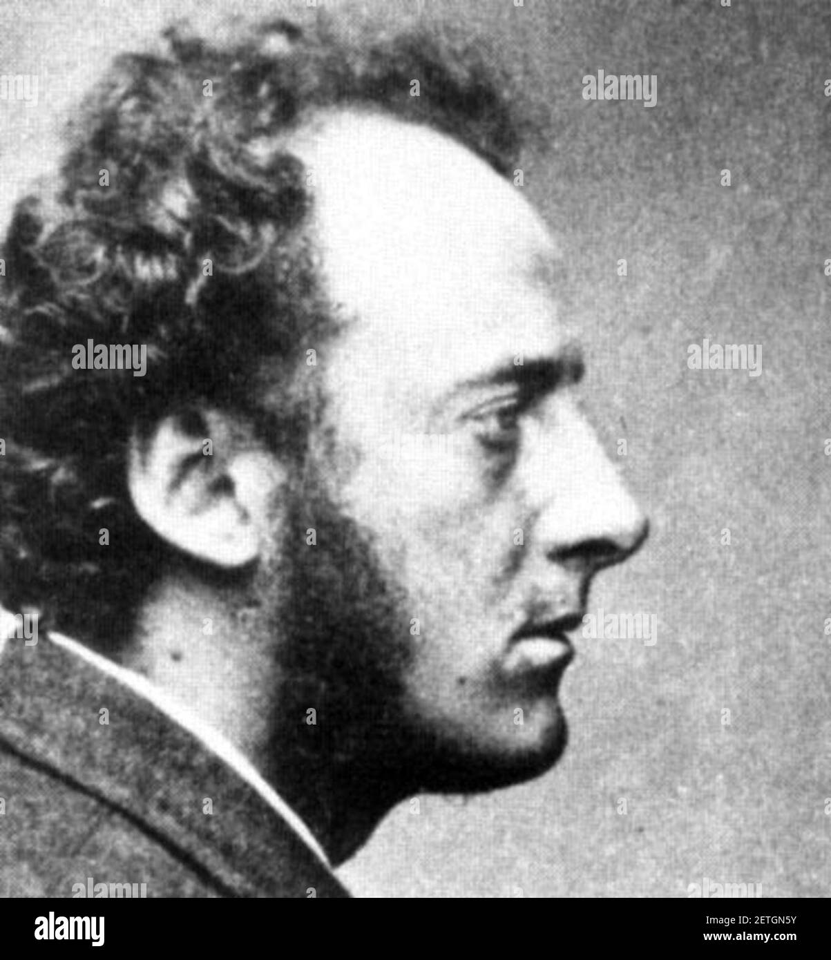 Photograph of John Everett Millais by Charles Dodgson. Stock Photo