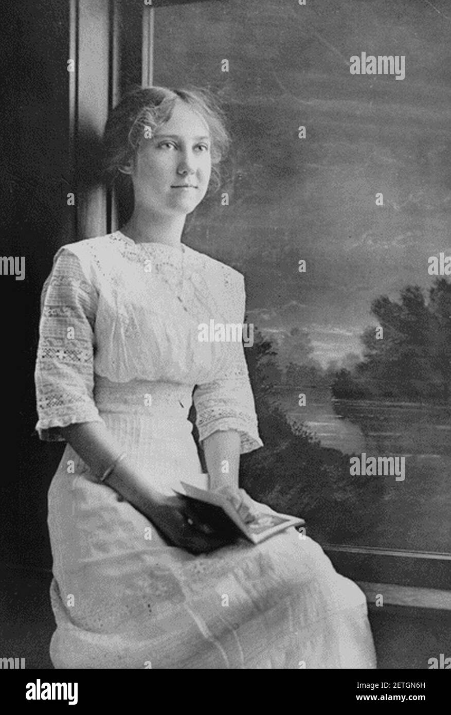Photograph of Mamie Eisenhower at the age of 17. Stock Photo