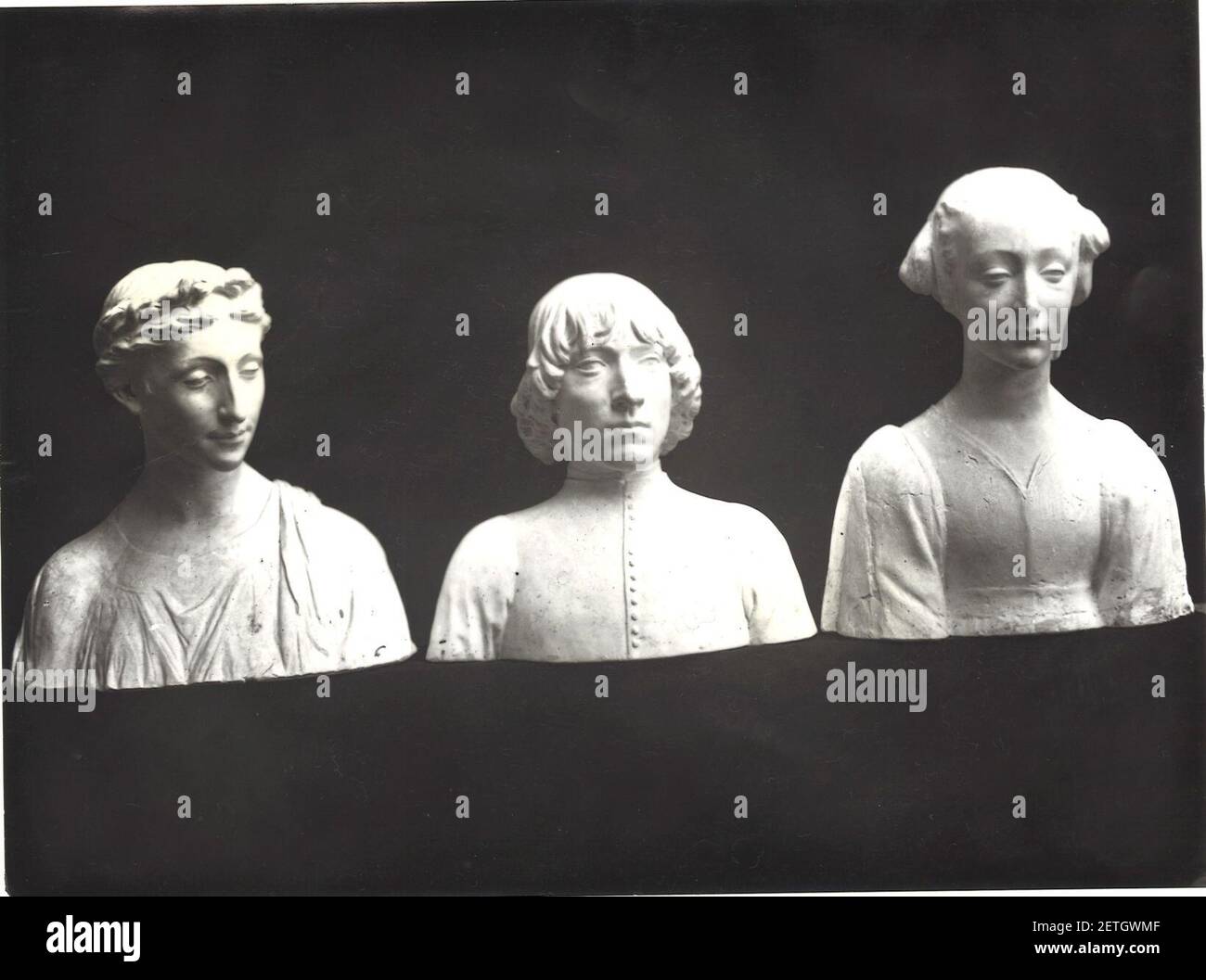 Photograph of three Renaissance busts Cuypershuis 0687a (002). Stock Photo