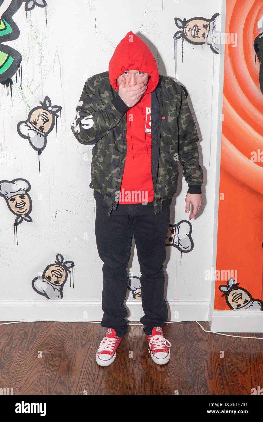 Rapper Jay Gudda attends The Ryan Show and The Hue Jackson Foundation virtual interview and concert for of Human Trafficing at Big T Studio in Brooklyn, NY on February 28, 2021. (