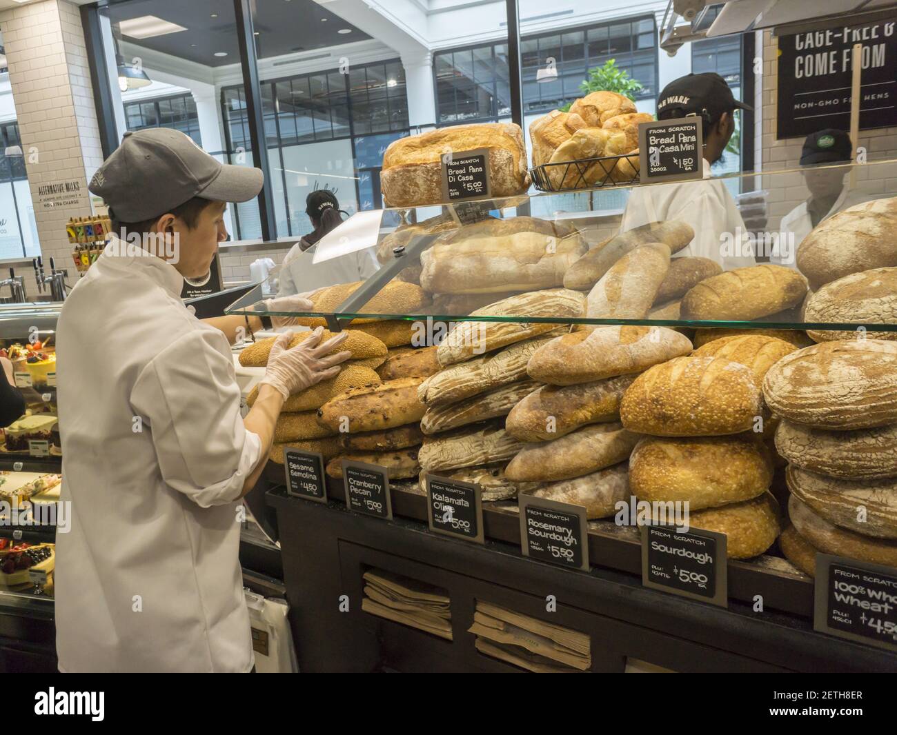 Bakery department in the new Whole Foods Market in Newark, NJ on