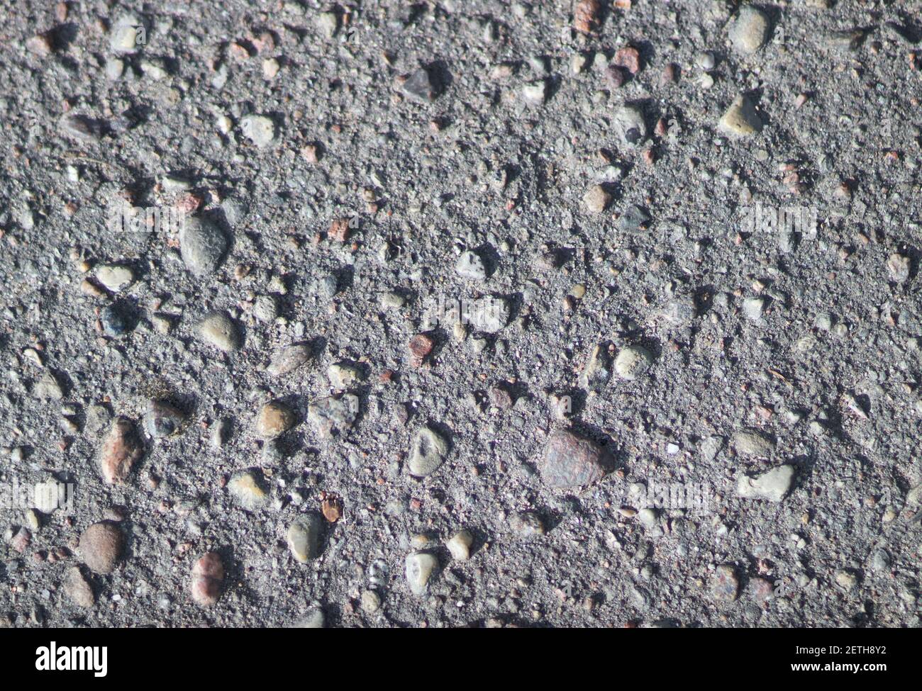 Background grey concrete freshly poured on the street. Texture Stock Photo