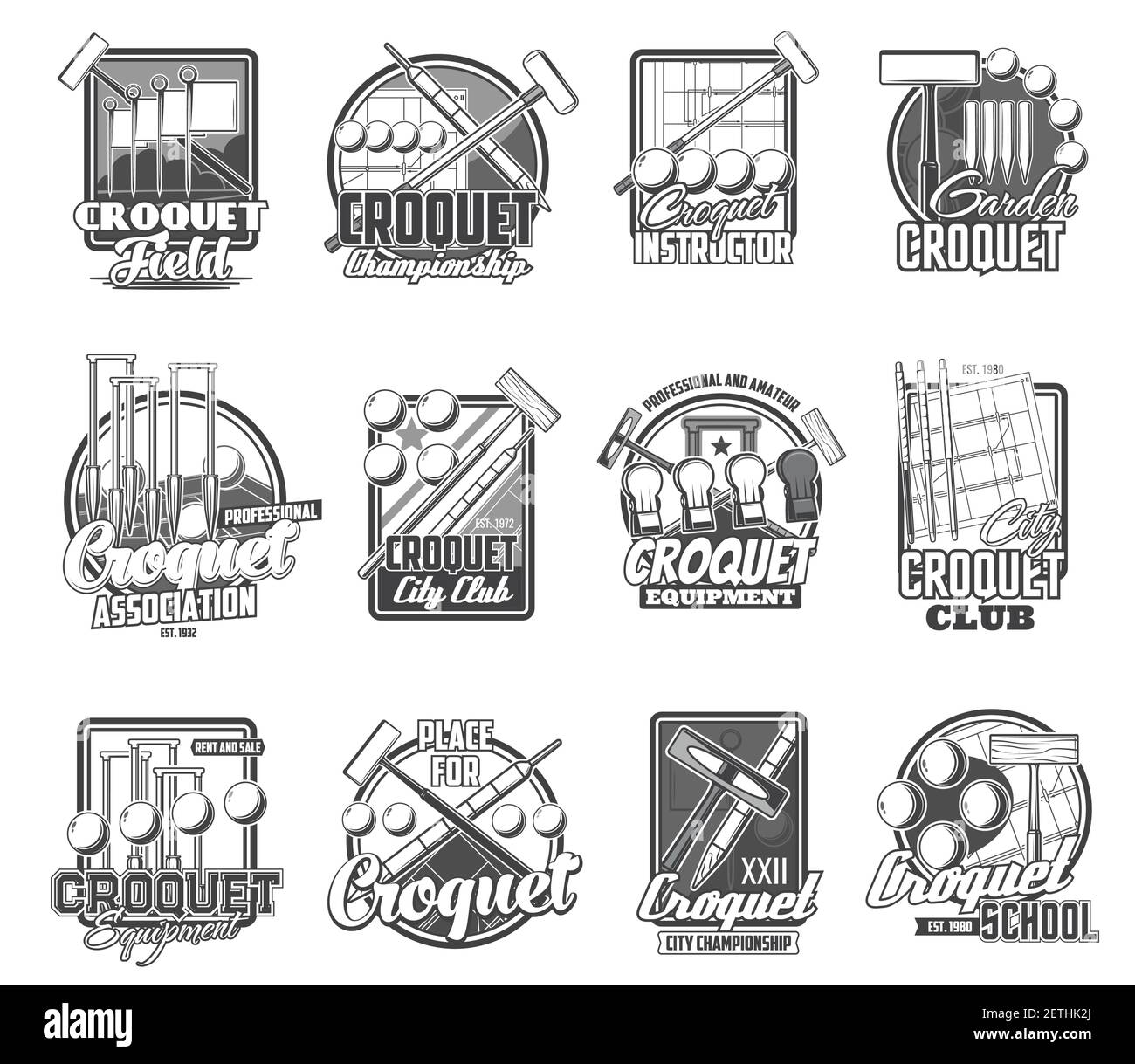 Croquet lawn background Cut Out Stock Images & Pictures Alamy