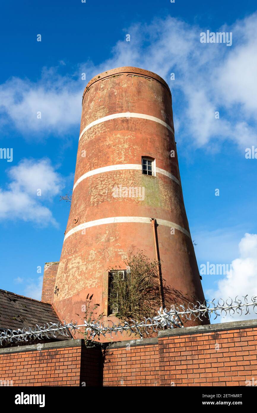 Old and abandoned windmill in Preston city centre. Stock Photo