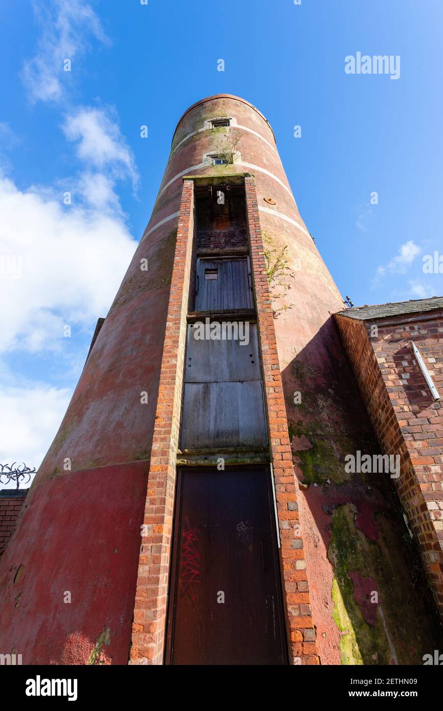 Old and abandoned windmill in Preston city centre. Stock Photo