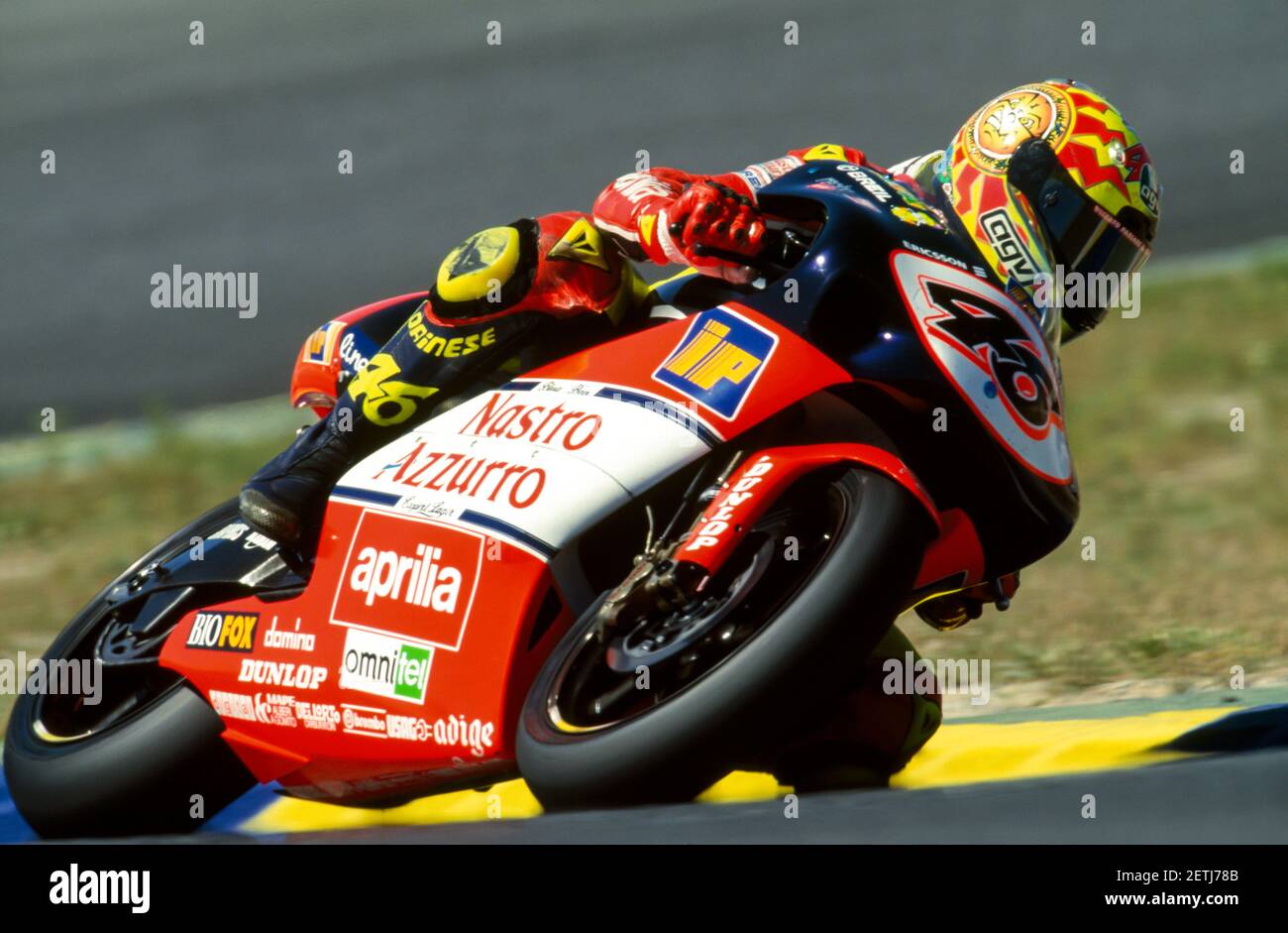 Valentino Rossi (ITA), Aprilia 250, Spain GP 1998, Madrid. Stock Photo