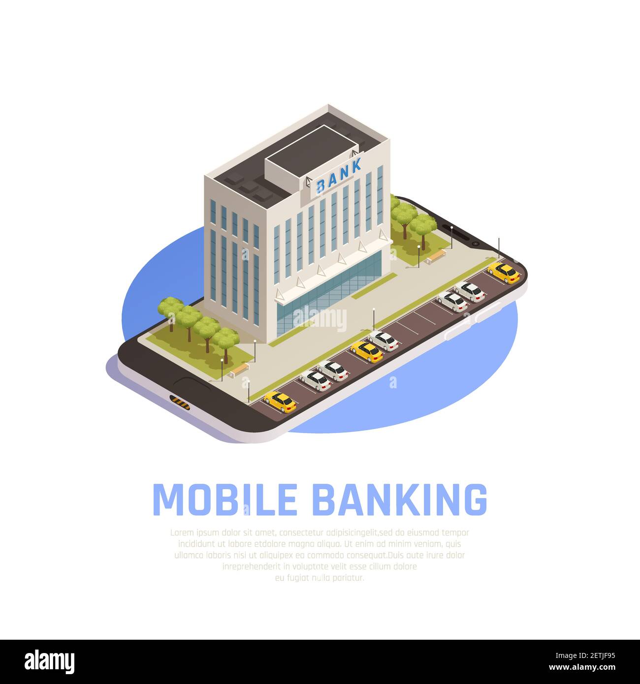 Internet online banking services isometric symbolic composition with ...