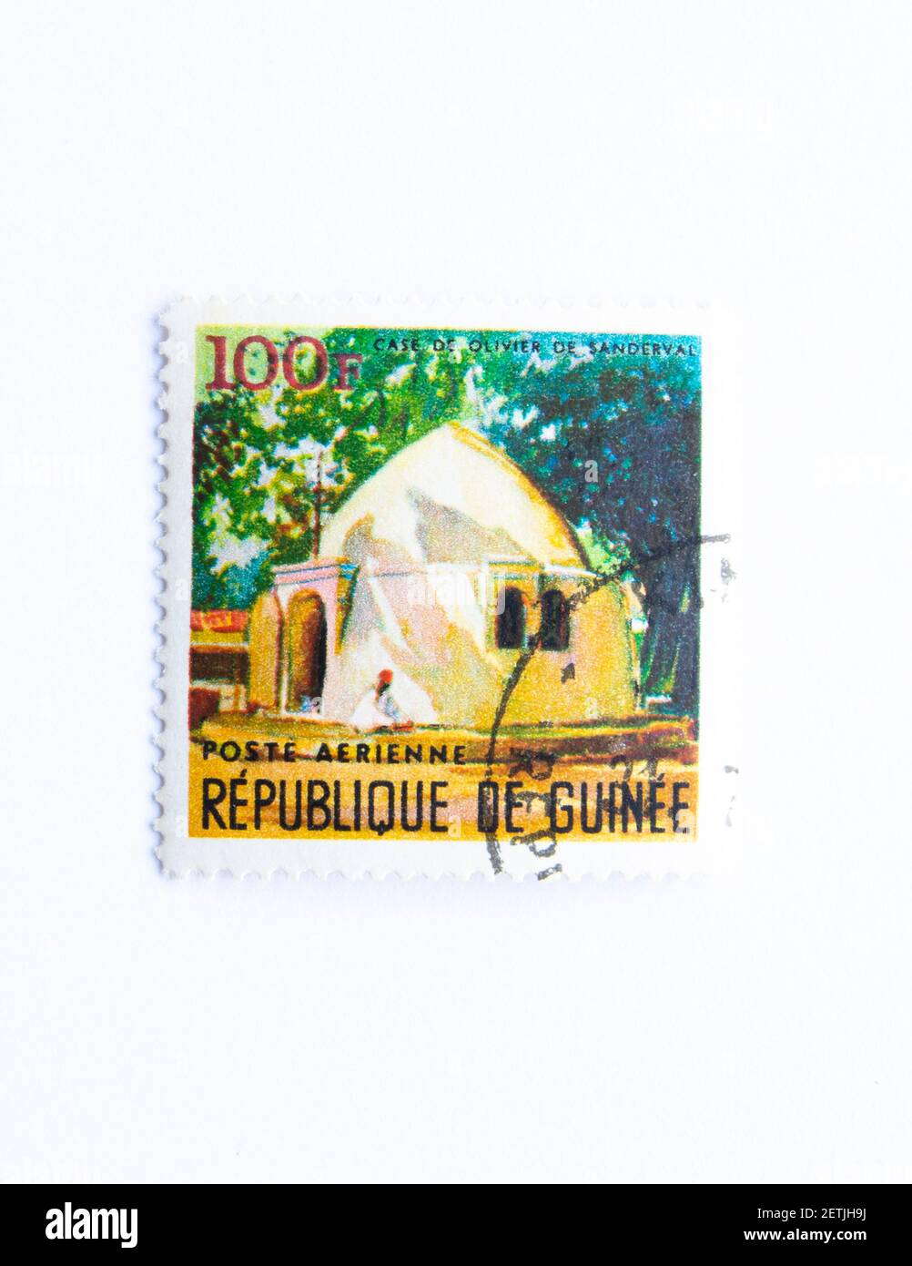 01.03.2021 Istanbul Turkey. Guinea Republic Postage Stamp. circa 1967. House of Oliviar Sanderval Stock Photo