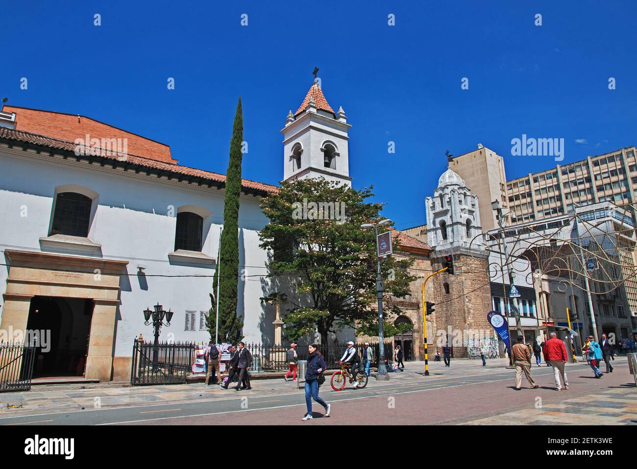 Iglesia Santa Veracruz, the church in Bogota, Colombia Stock Photo