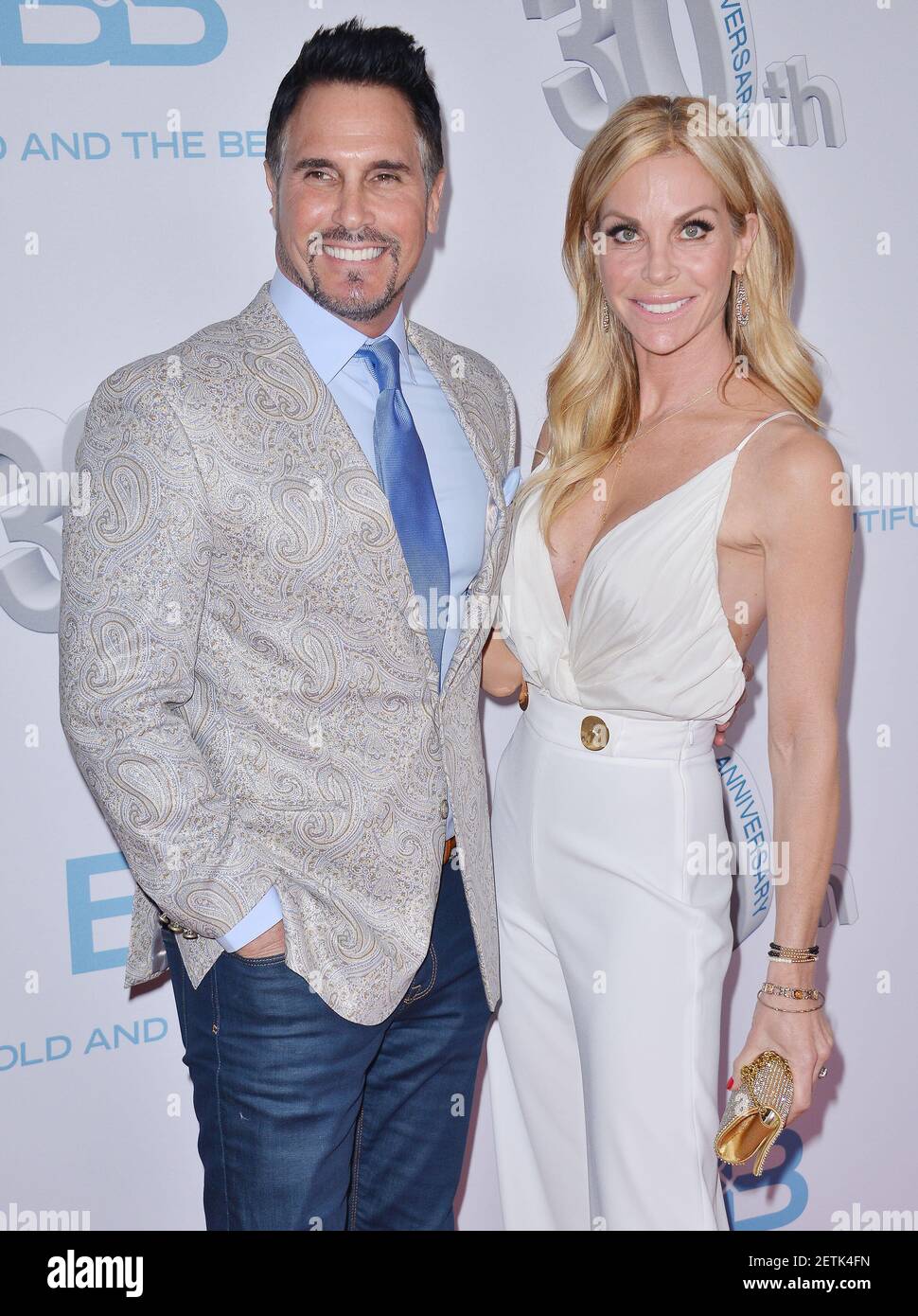 (L-R) Don Diamont and Cindy Ambuehl arriving at The Bold & the