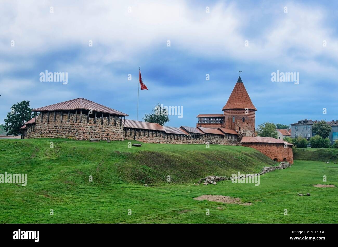 View of Kaunas castle, medieval fortress in Kaunas, Lithuania Stock Photo