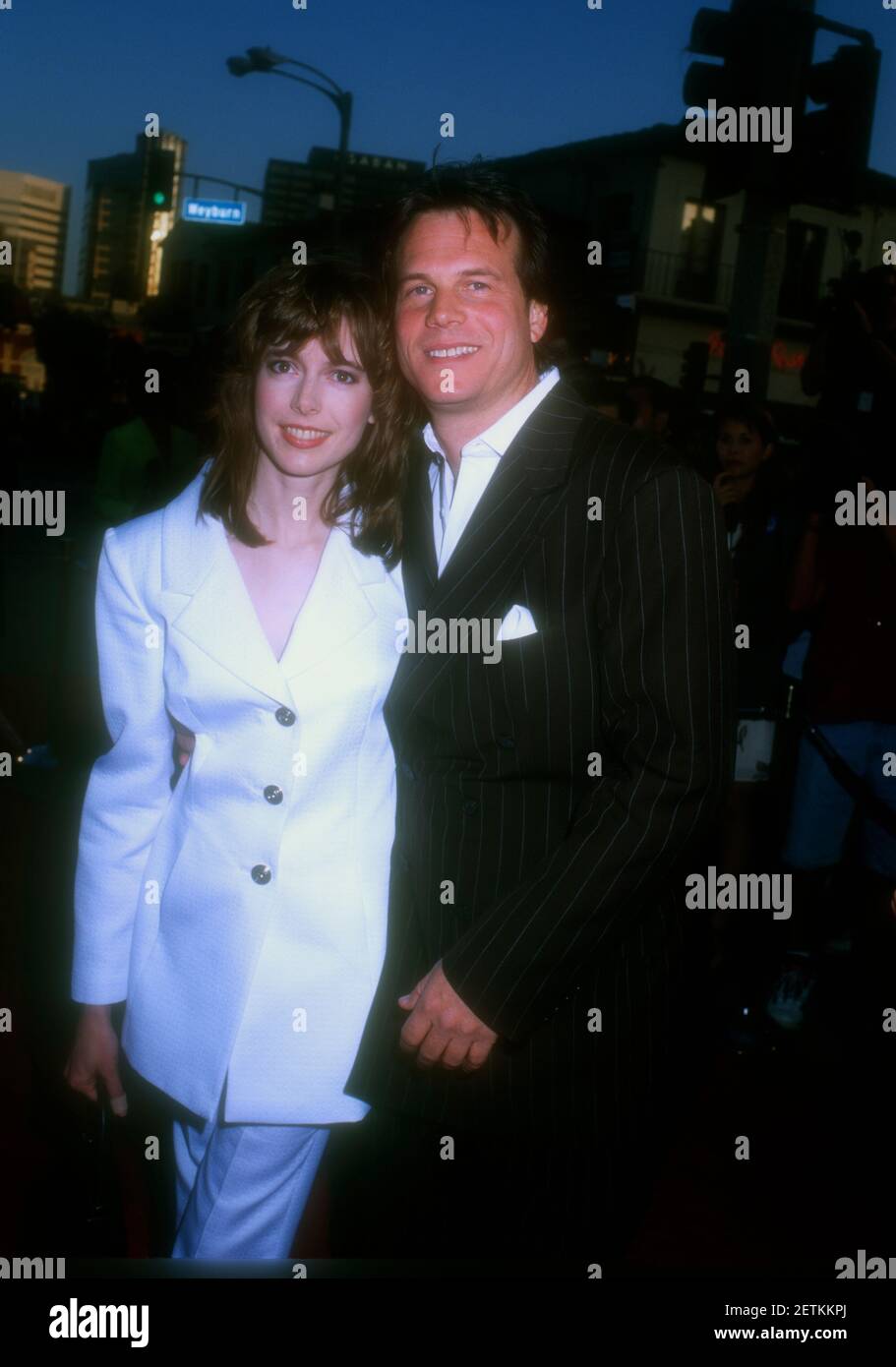 Westwood, California, USA 8th May 1996 Actor Bill Paxton and wife Louise Paxton attend Warner Bros. Pictures 'Twister' Premiere on May 8, 1996 at Mann Village Theatre in Westwood, California, USA. Photo by Barry King/Alamy Stock Photo Stock Photo