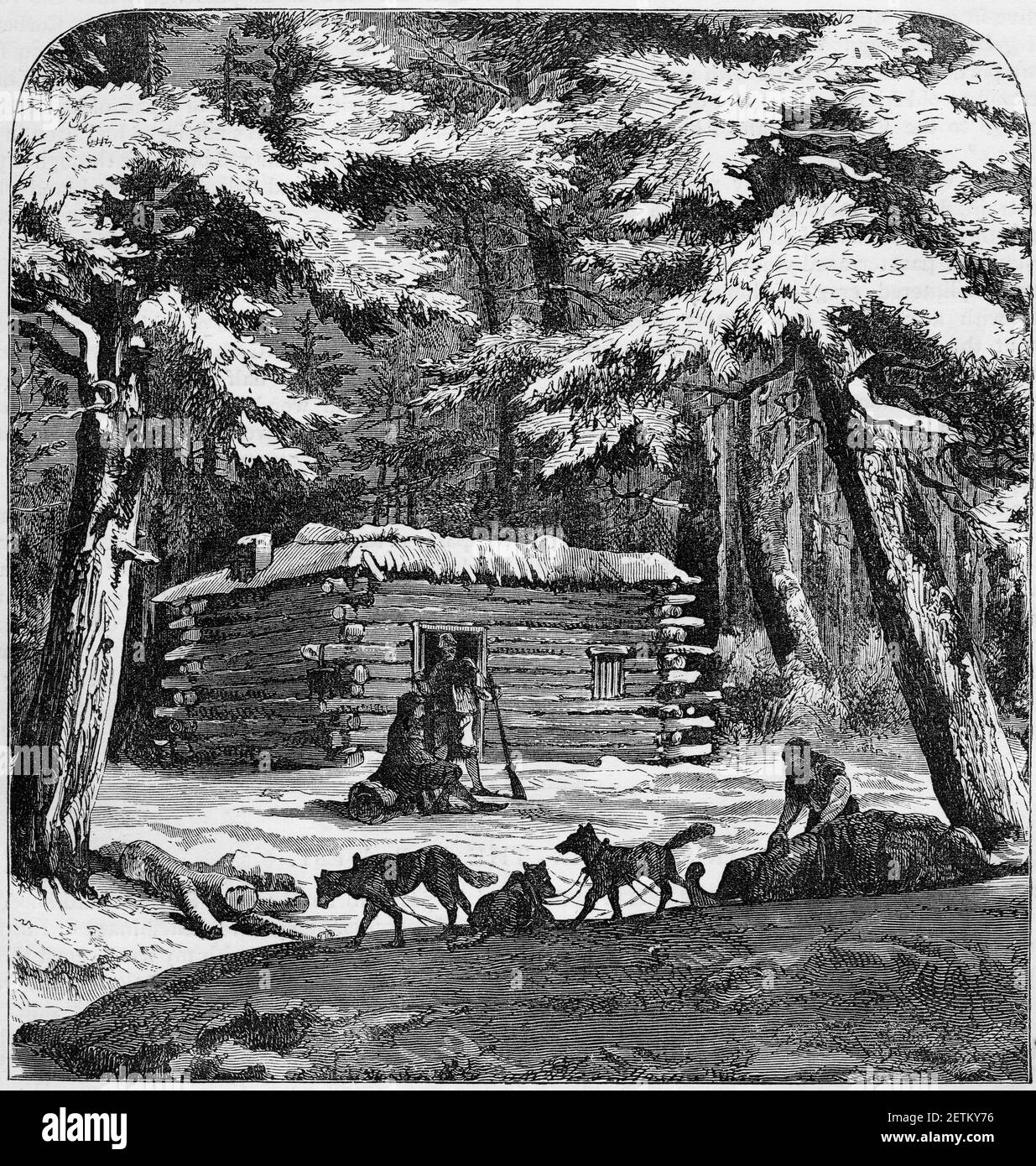 Pioneer cabin and hunters hires stock photography and images Alamy