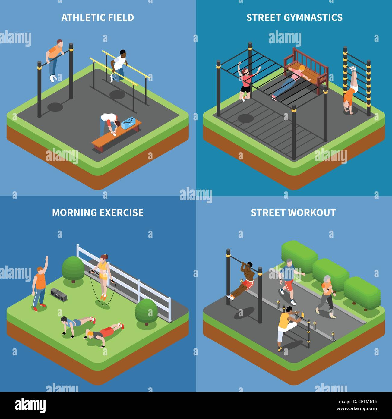 Outdoor gymnastics Stock Vector Images Alamy