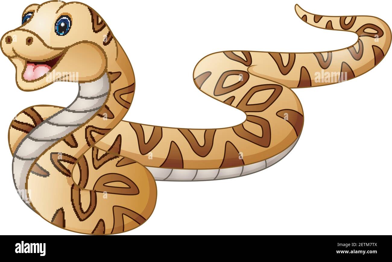 Vector illustration of Cute snake cartoon Stock Vector Image & Art - Alamy