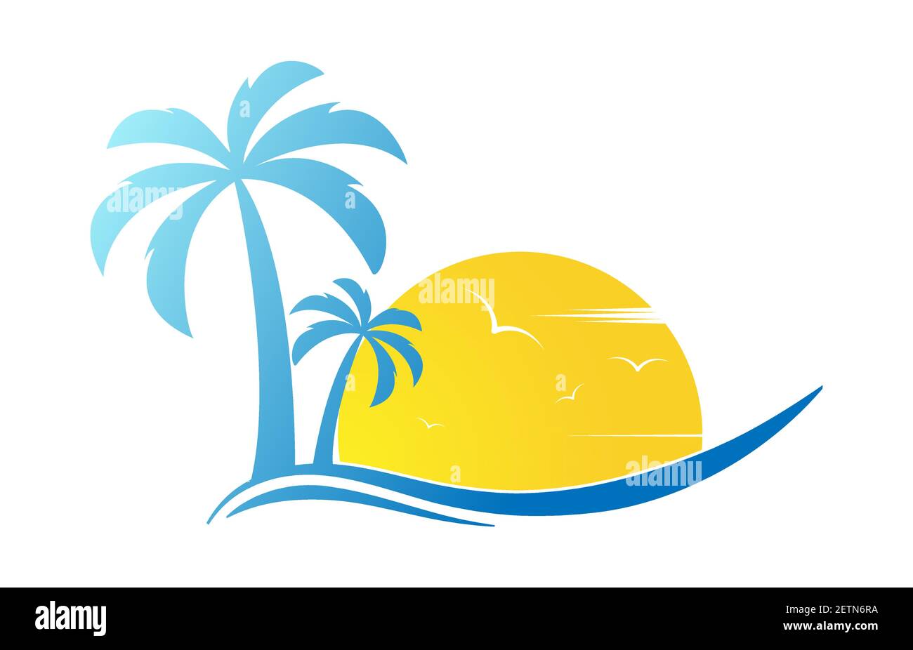 Summer travel and tour agency logo design holiday Vector Image