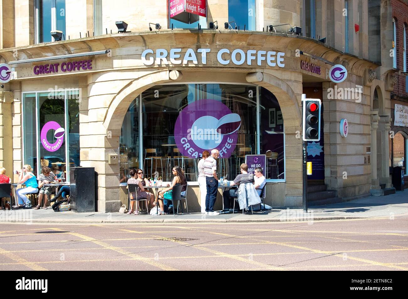 Newcastle Upon Tyne coffee shop Stock Photo Alamy