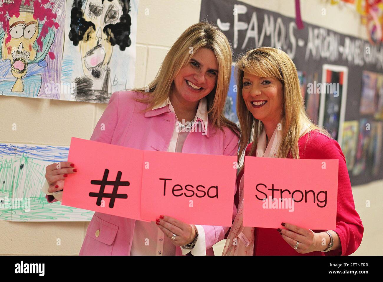 From left, Shannon Nanne, PTA president, and Rushwood Elementary