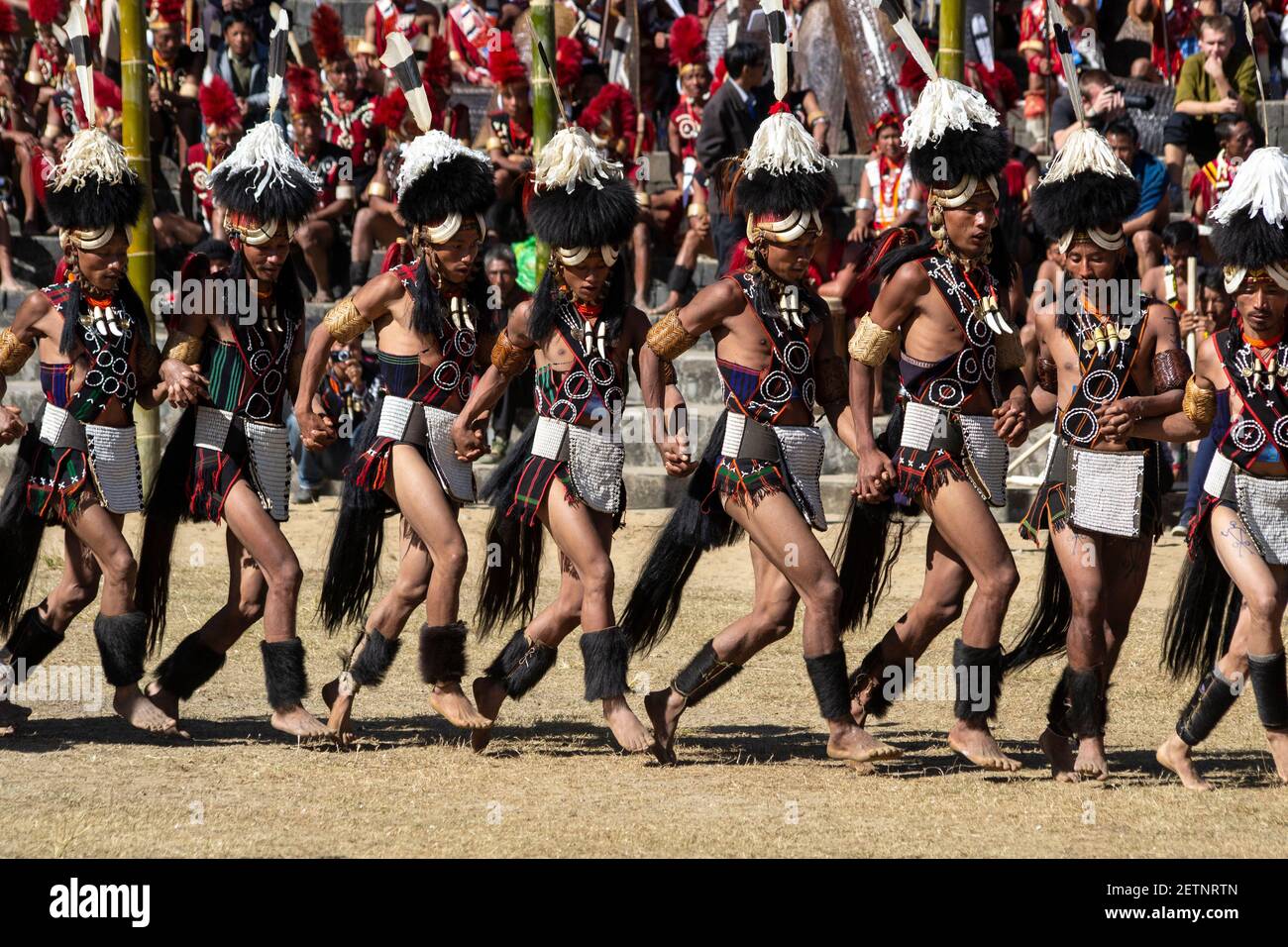 Nagaland, India. Cultural performance at Hornbill Festival Stock Photo