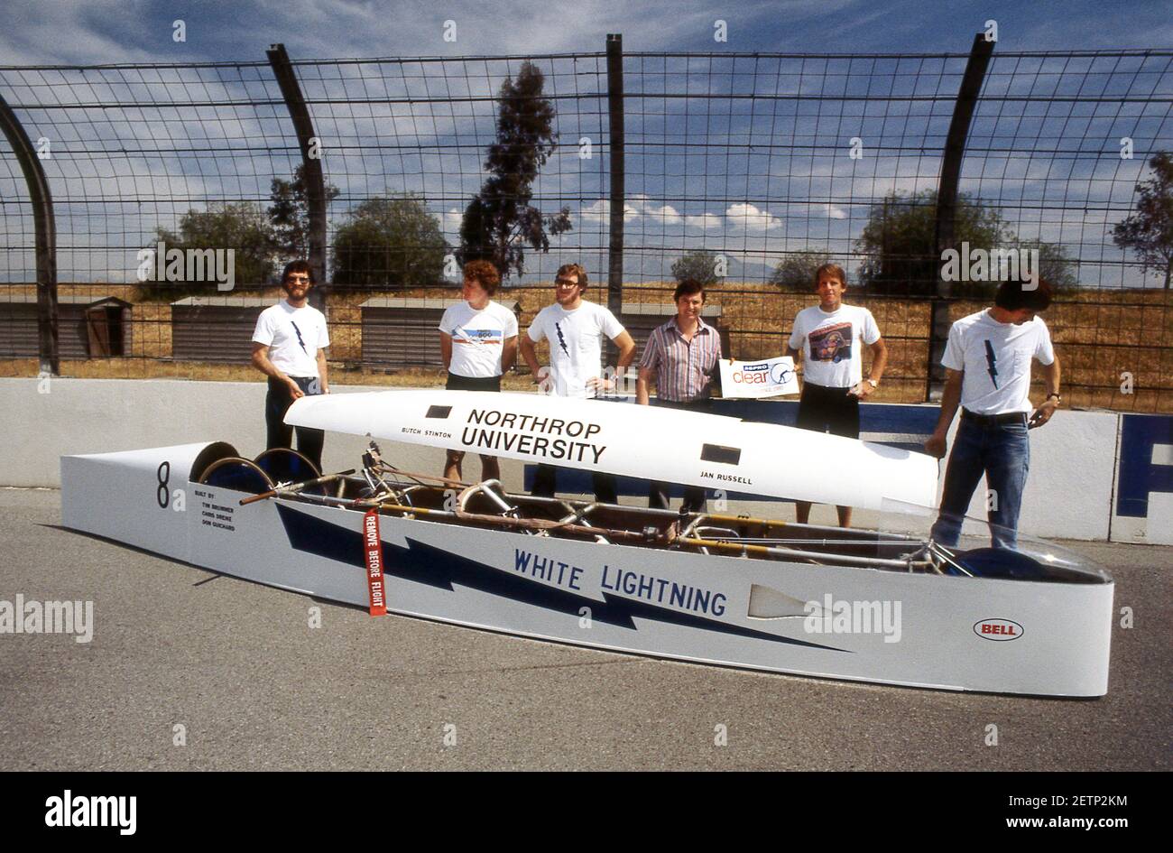 World Human Powered Speed Championship Riverside Race track California USA 1980 Stock Photo