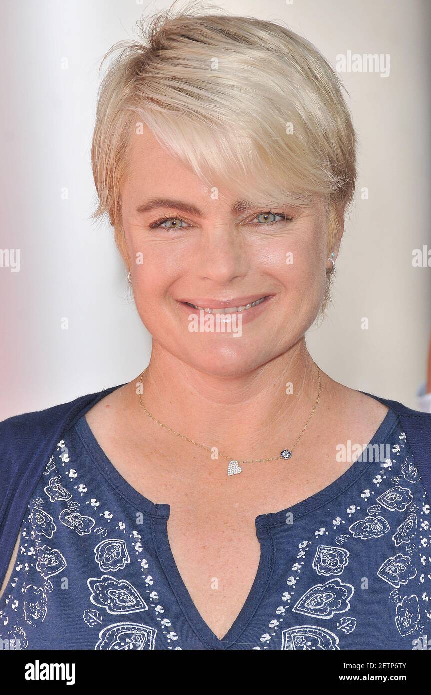 Erika Eleniak arrives at the "Baywatch" Slow Motion Marathon held at Microsoft Square at LA Live in Los Angeles, CA on Saturday, April 22, 2017. (Photo By Sthanlee B. Mirador) *** Please Use Credit from Credit Field *** Stock Photo